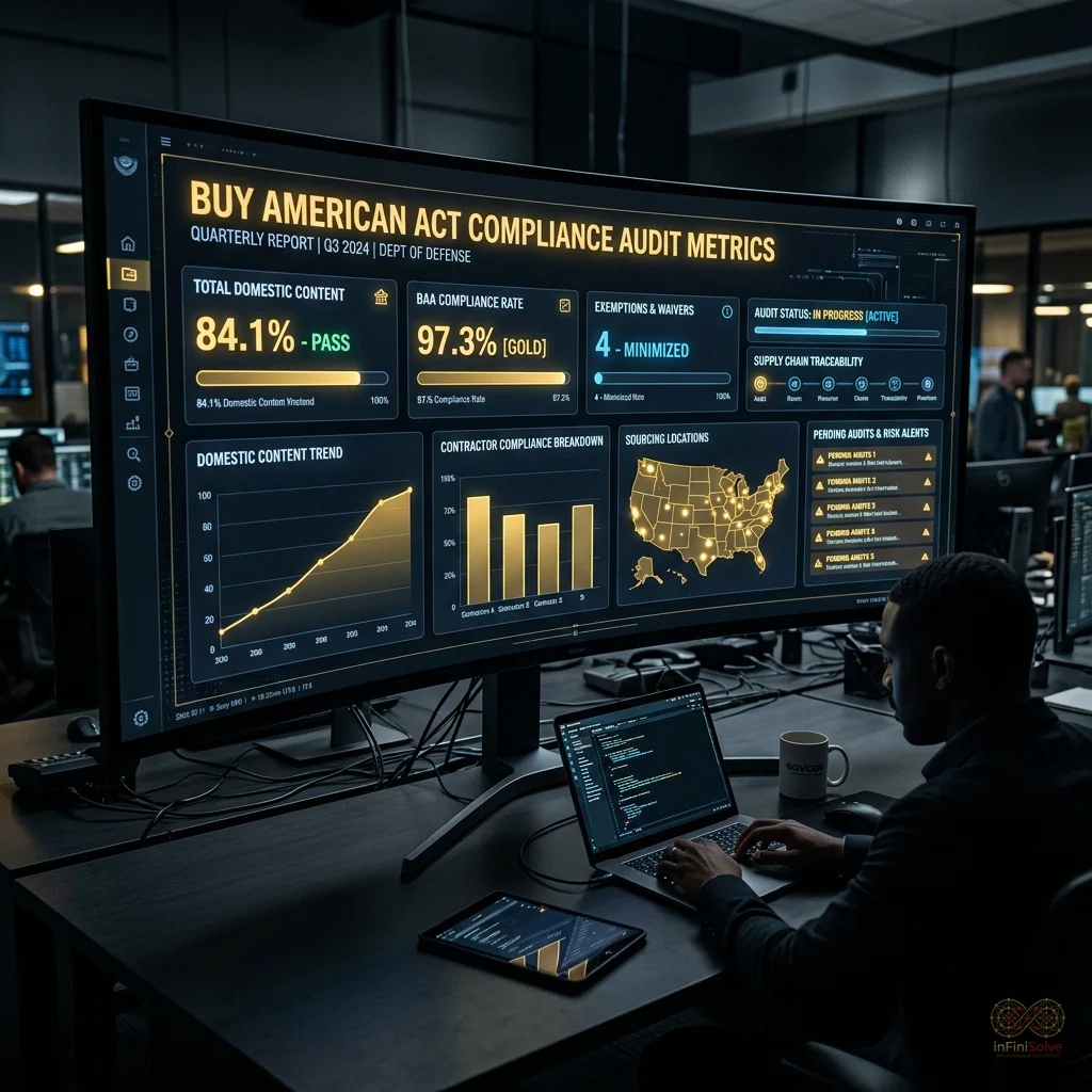Software dashboard tracking CMMC compliance audit readiness