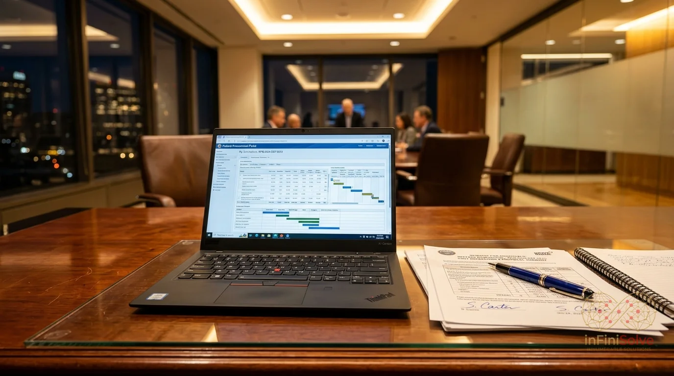 Procurement Office Desk with Automated Quick-Quote Portals
