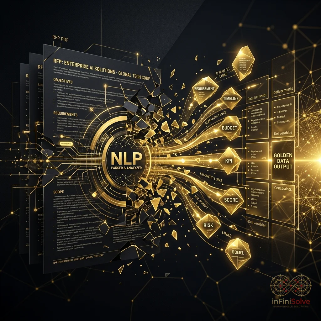 AI NLP engine parsing federal RFP for compliance matrix automation